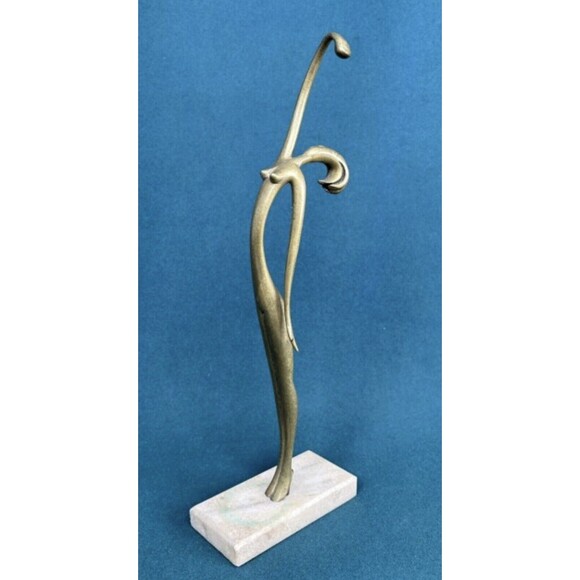 Dancing Girl Ria Figure Brass Karl Hagenauer Style 12" India Rare Collectible - Picture 11 of 11